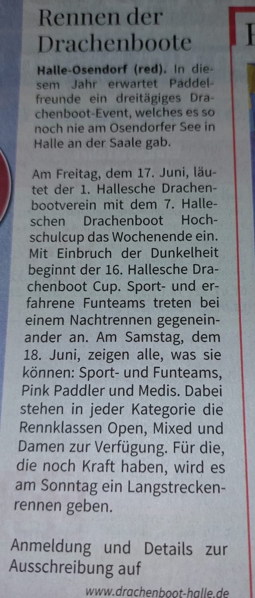 Rennen der Drachenboote - Super Sonntag vom 27.02.2022
