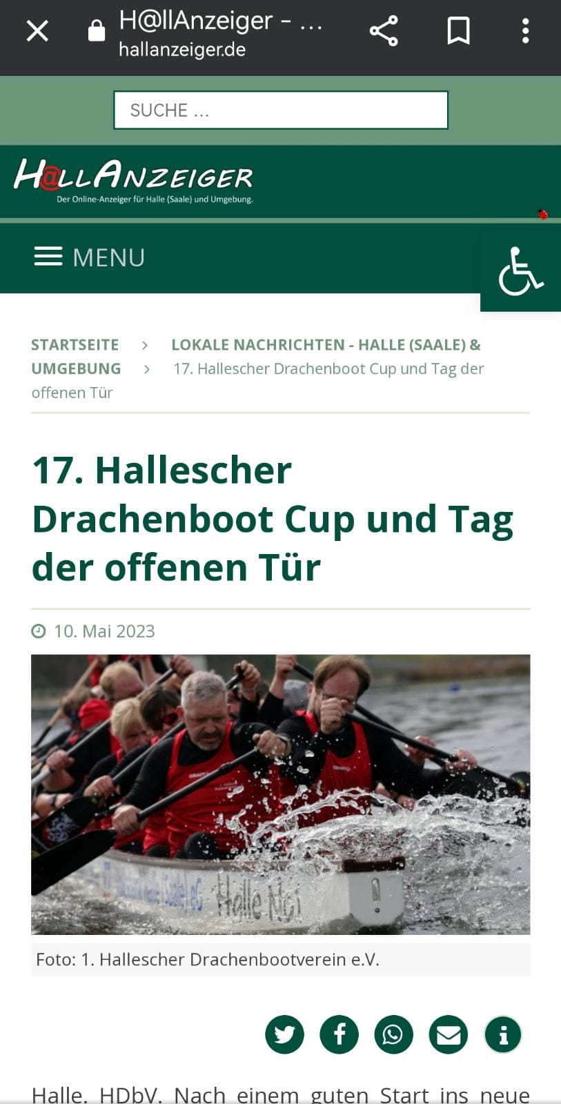 17. Hallescher Drachenboot Cup und Tag der offenen Tür - H@llanzeiger am 10.05.2023