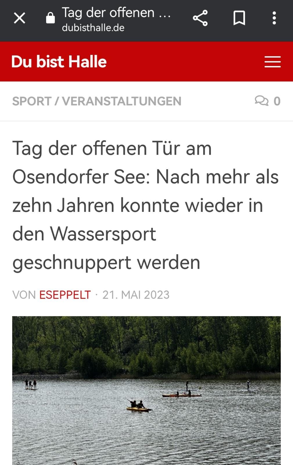 Tag der offenen Tür am Osendorfer See - du bist halle am 21.05.2023