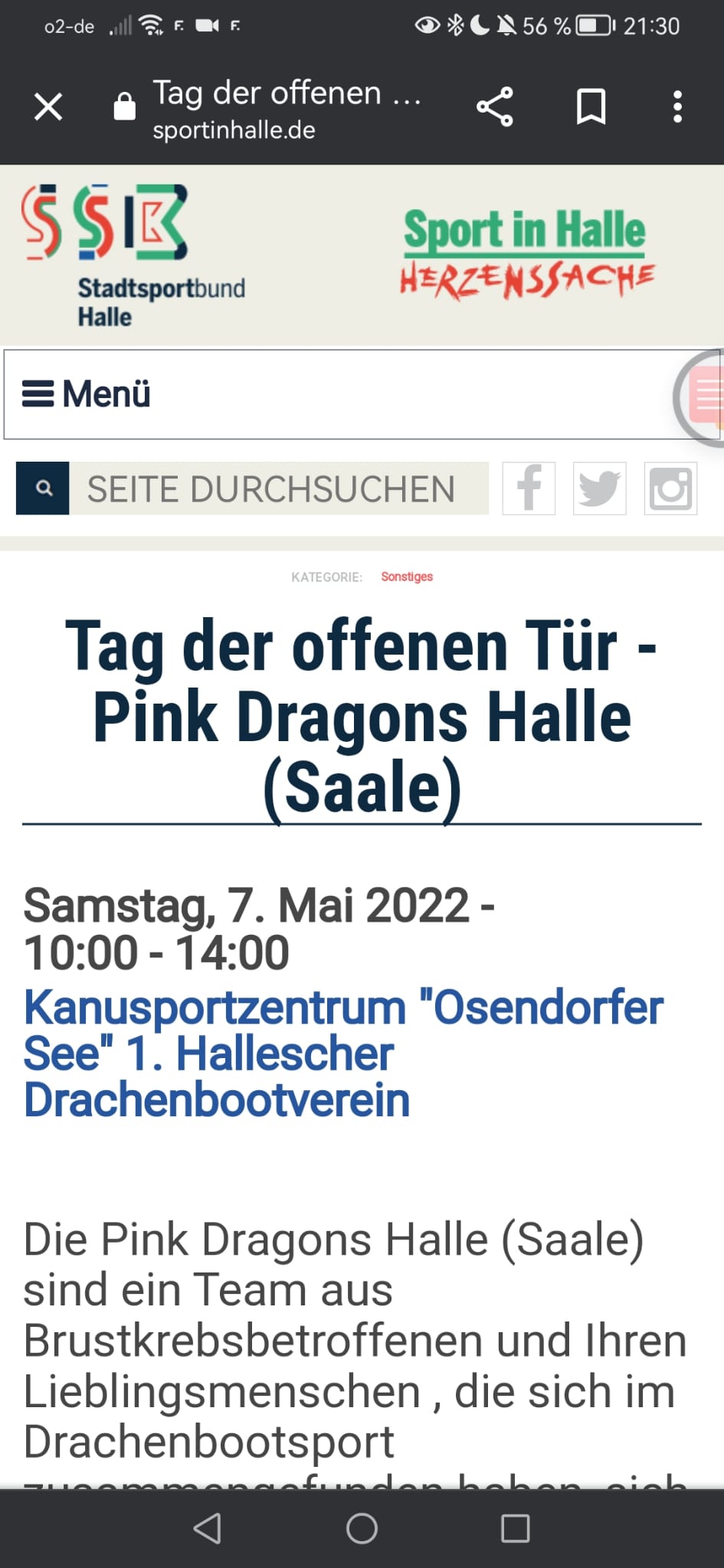 Tag der offenen Tür am Osendorfer See - SSB am 30.04.2022