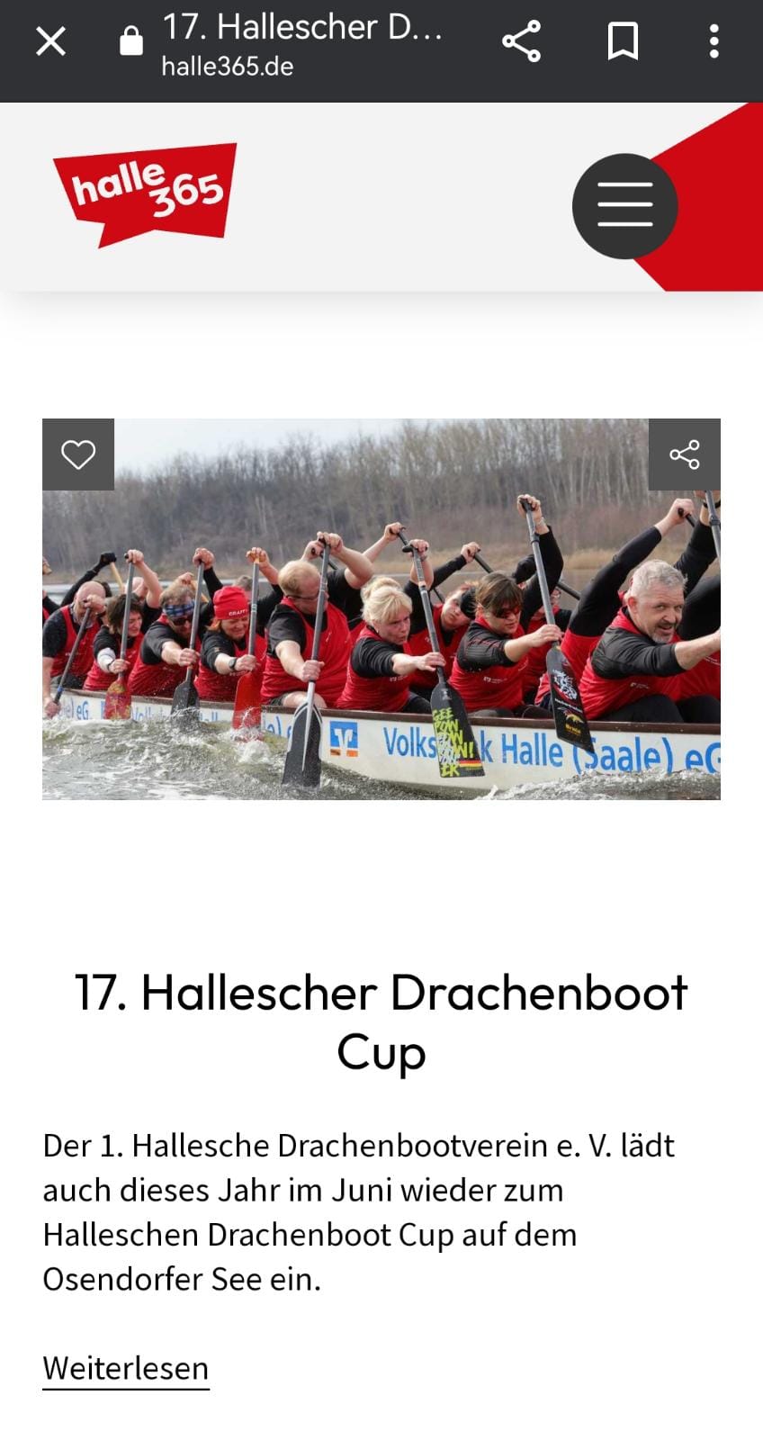 17. Hallescher Drachenboot Cup - halle365