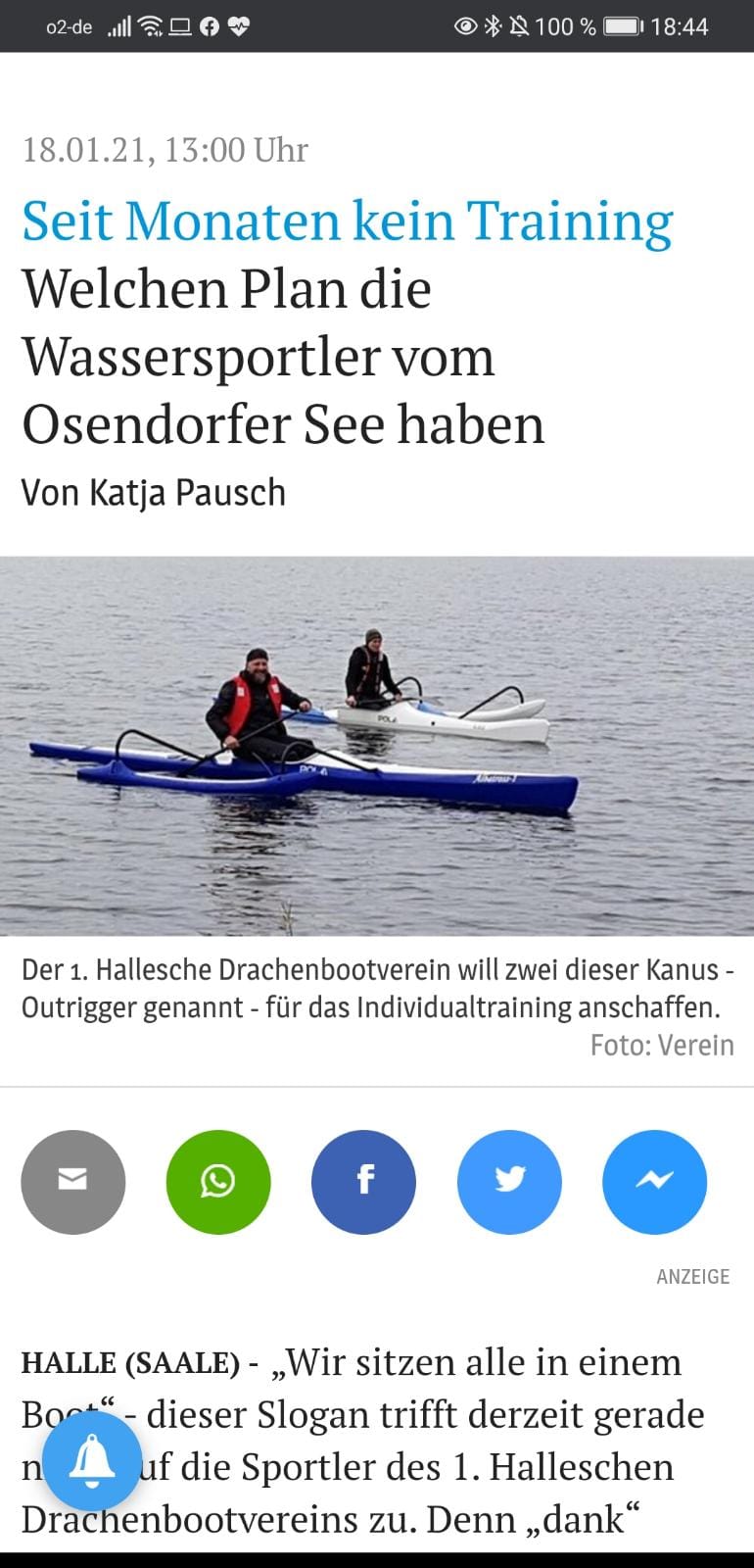 Seit Monaten kein Training: welchen Plan... - MZ web vom 18.01.2021